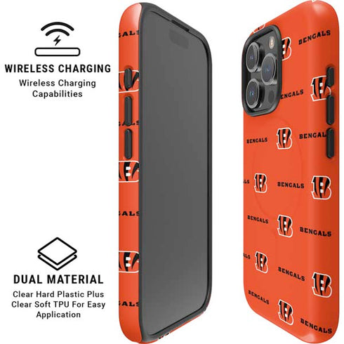 NFL Cincinnati Bengals Blitz Series iPhone 16 Pro Magsafe Impact Case